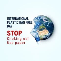 Awareness post design for International Plastic Bag Free Day