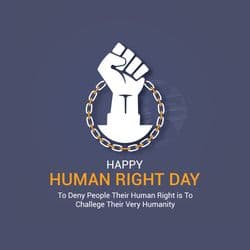 Human Rights Day social media post template featuring diverse people and equality symbols by AiFlexa