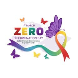 Zero Discrimination Day campaign post showing breaking barriers and stigma awareness visuals – AiFlexa