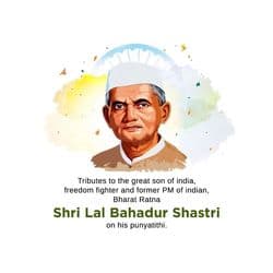 Social media post template honoring Lal Bahadur Shastri Ji’s leadership and legacy by AiFlexa
