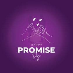 Romantic Promise Day post with couple illustration and soft pink tones – AiFlexa