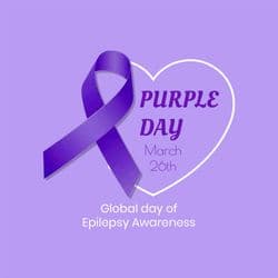 Purple Day business greeting template with space for logo and message – AiFlexa