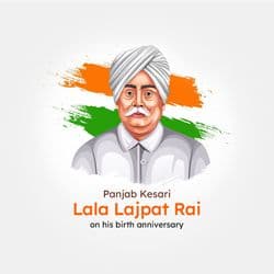Tribute social media post for Lala Lajpat Rai Jayanti – AiFlexa