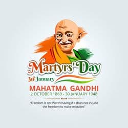 School-oriented Gandhi remembrance design template for social media – AiFlexa