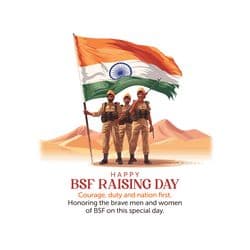 Corporate-style BSF Day post template featuring disciplined soldiers, patriotic colors, and brand integration