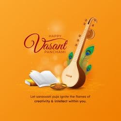 Saraswati blessings Vasant Panchami post for schools, colleges, and students – AiFlexa