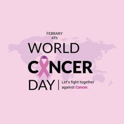 Inspirational World Cancer Day post with hope quote and cancer ribbon – AiFlexa