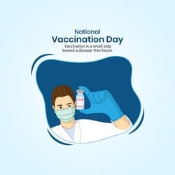 Illustration of healthcare worker giving vaccine with awareness message – AiFlexa