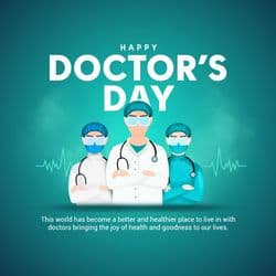 Thank you doctors social media post design for Doctor Day