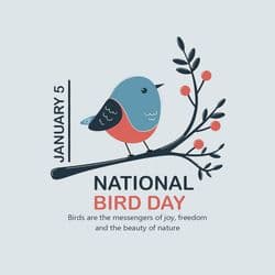 Bird Day conservation social media template with birds and green nature background by AiFlexa