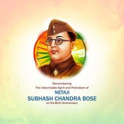 Subhash Chandra Bose Jayanti social media post template with patriotic theme by AiFlexa