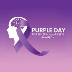 Epilepsy awareness post design for Purple Day featuring purple ribbon – AiFlexa