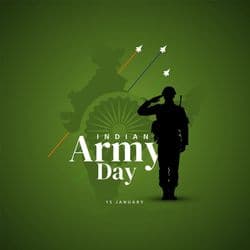 Patriotic Indian Army Day salute social media post design template by AiFlexa