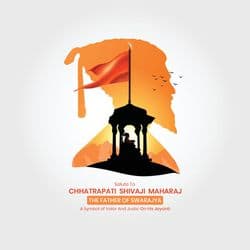 Historical tribute post featuring Chhatrapati Shivaji Maharaj with fort background – AiFlexa