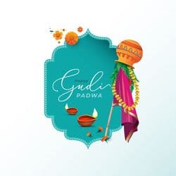 Gudhi Padwa post with custom business branding and festive wishes – AiFlexa