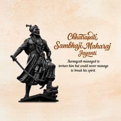 Custom Sambhaji Maharaj Jayanti Poster by AiFlexa