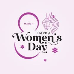 Inspirational Women’s Day quote post with floral background and elegant typography – AiFlexa