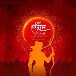 Minimalistic Ram Navami social post with clean design – AiFlexa