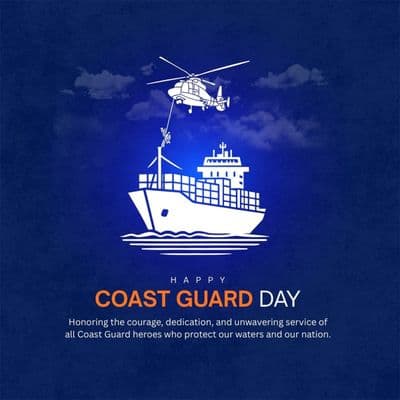 Indian Coast Guard Day Indian Coast Guard ship patrolling Indian coastline during official observance