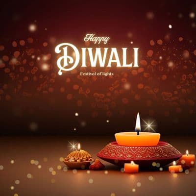 Happy Diwali festival wishes social media post design template