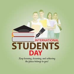 International Students Day social media post design template by AiFlexa