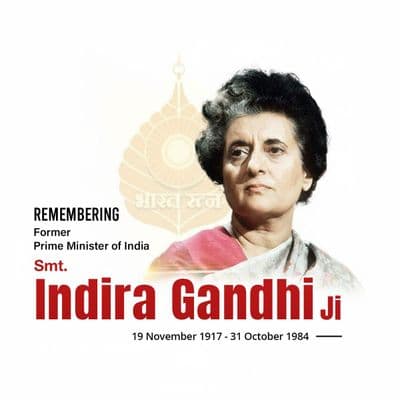Indira Gandhi Jayanti social media post design template by AiFlexa