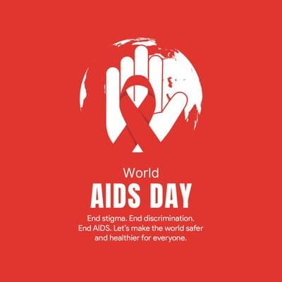 World AIDS Day HD Image | Awareness Ribbon Poster | Free Download