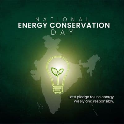 National Energy Conservation Day save energy social media creative template