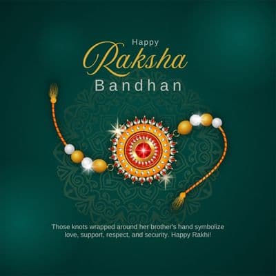 Beautiful Raksha Bandhan social media post design