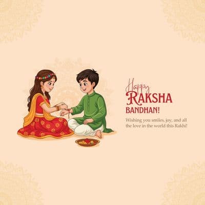Animated Raksha Bandhan video post for social media