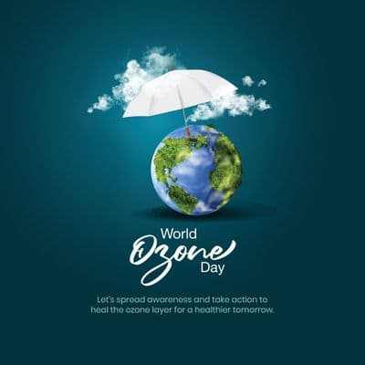 World Ozone Day awareness social media design template