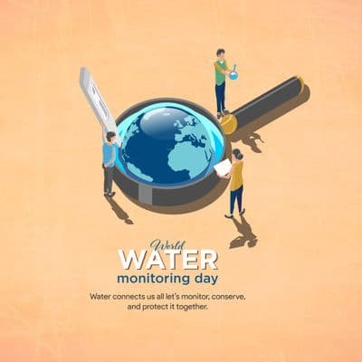 Social media awareness post for World Water Monitoring Day