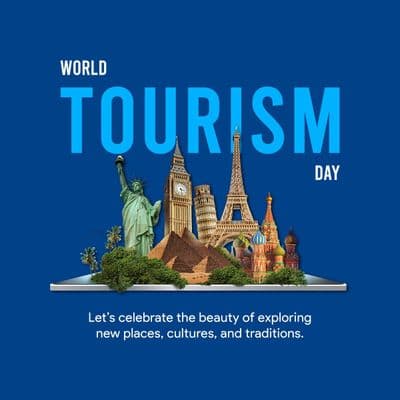 World Tourism Day travel awareness social media post design