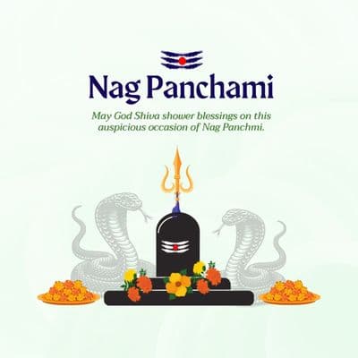 Nag Panchami business promotional post template with festive theme