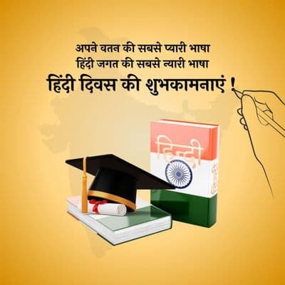 Vishwa Hindi Diwas Hindi language promotion social media creative post