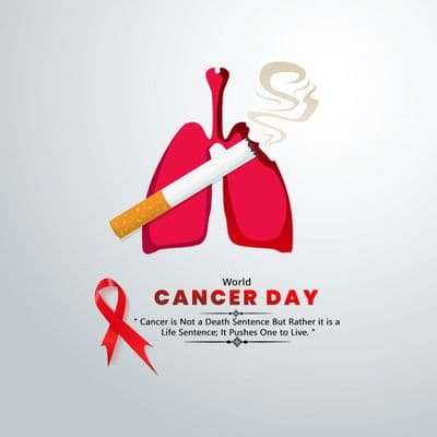 World Cancer Day people holding awareness ribbons for global cancer support