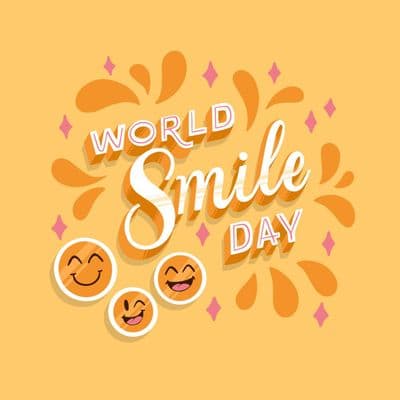 Inspirational quotes social media template for World Smile Day