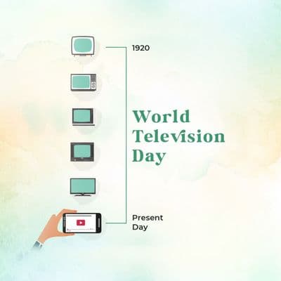 World Television Day global connection post design by AiFlexa