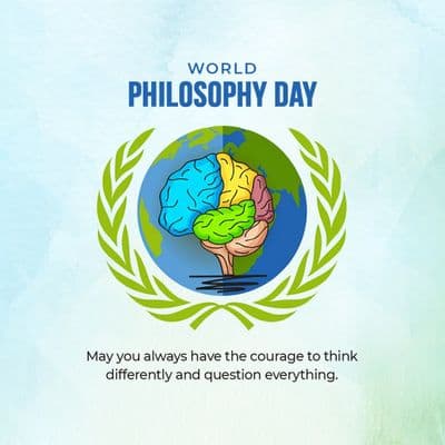 AiFlexa World Philosophy Day creative social media post design