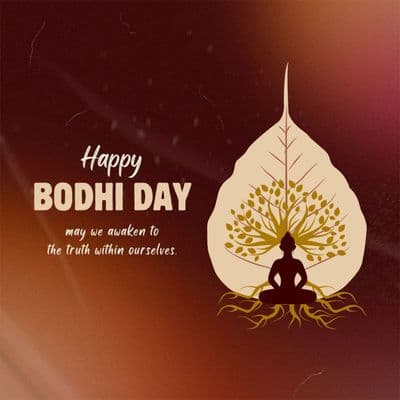 Bodhi Day Buddha HD Image | Enlightenment Illustration