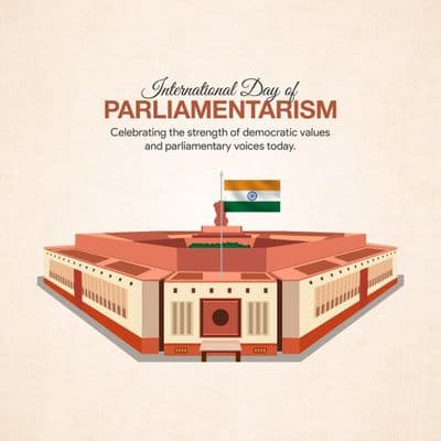 Globe with gavel and parliament icons representing global democracy