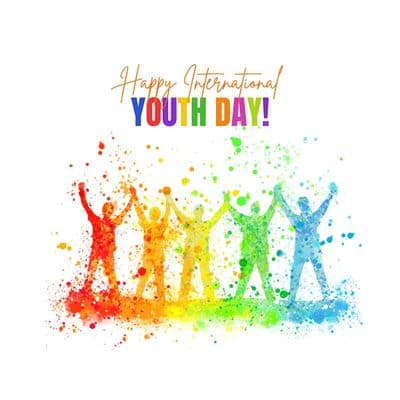 Colorful and trendy Youth Day social media post design
