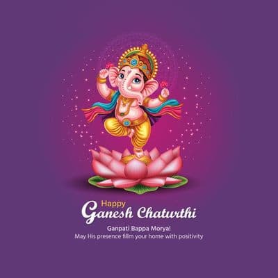 Ganesh Chaturthi wishes and greetings social media template