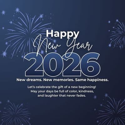 Welcome 2026 new beginnings celebration social media creative