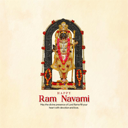 Ram Navami social media design template featuring Lord Shri Ram – AiFlexa