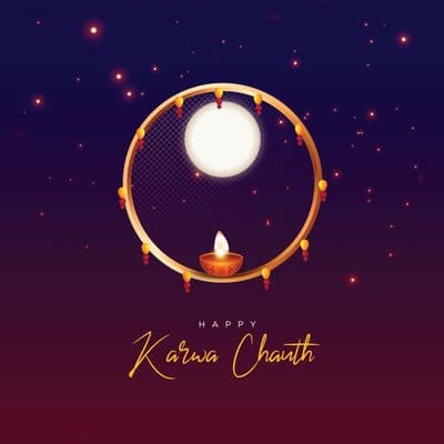 Karwa Chauth business promotion social media post design template