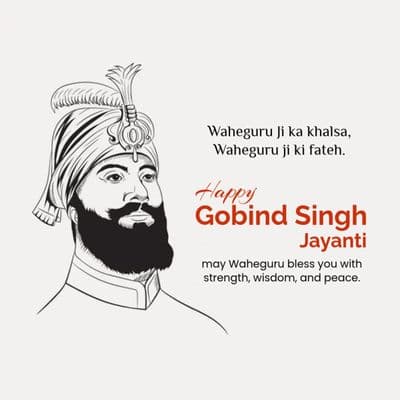 Guru Gobind Singh Ji Jayanti spiritual Sikh social post