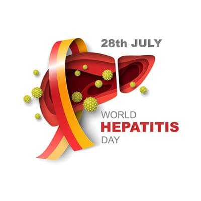 International style social media post design for World Hepatitis Day