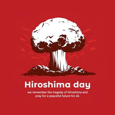 AiFlexa Hiroshima awareness day graphic template