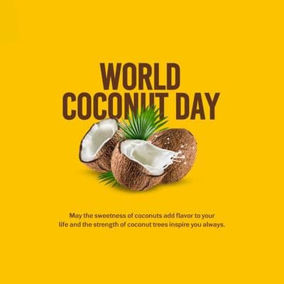 World Coconut Day business promotion social media post design